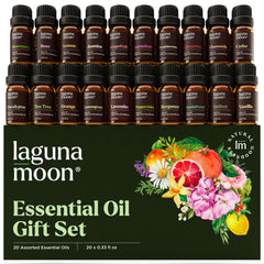 Lagunamoon peppermint essential oil bottle for refreshing diffuser aromatherapy.
