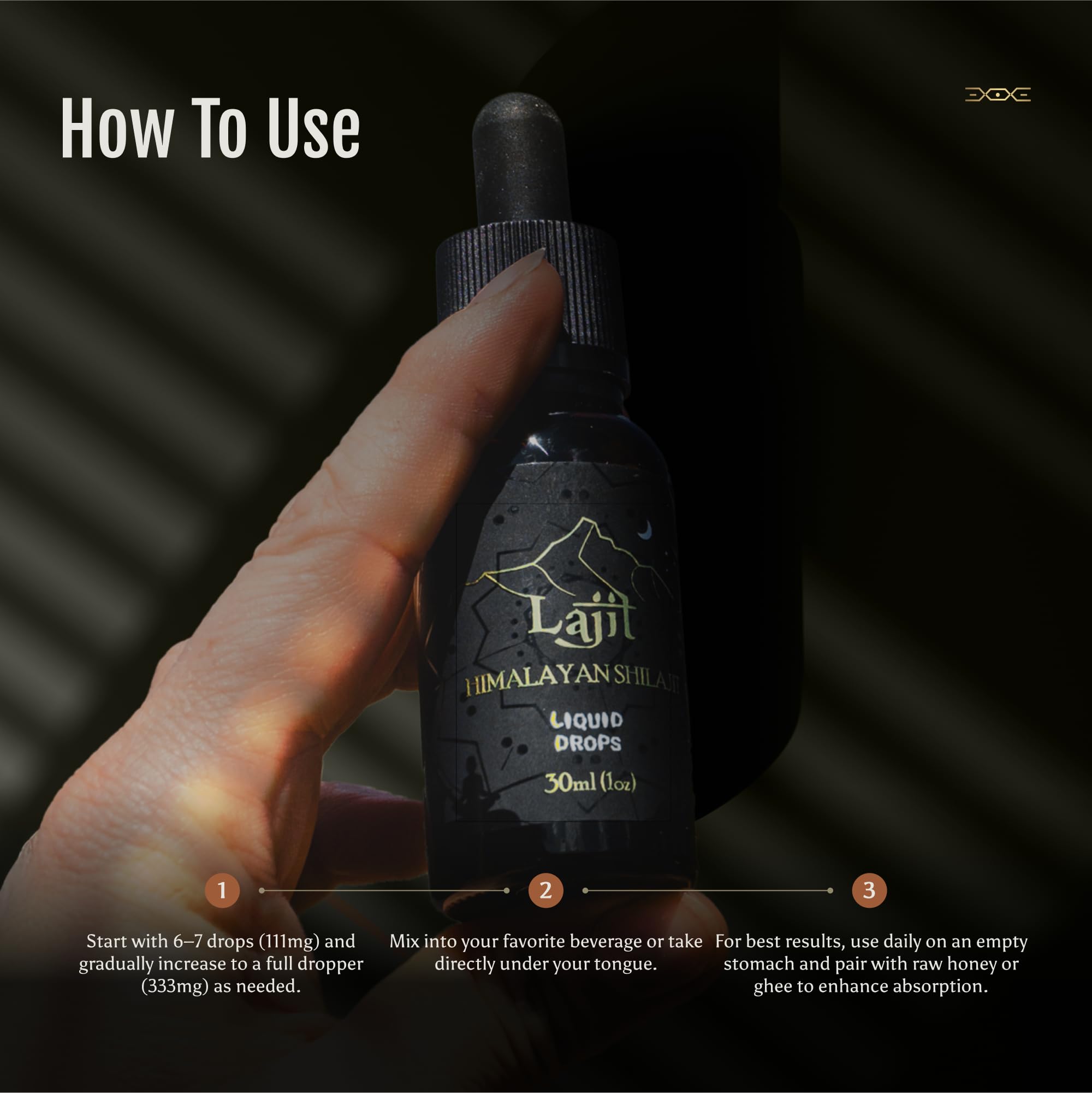 High-altitude small-batch batch stamp on Lajit Shilajit