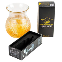 Lajit Shilajit liquid drops in glass bottle with measuring dropper