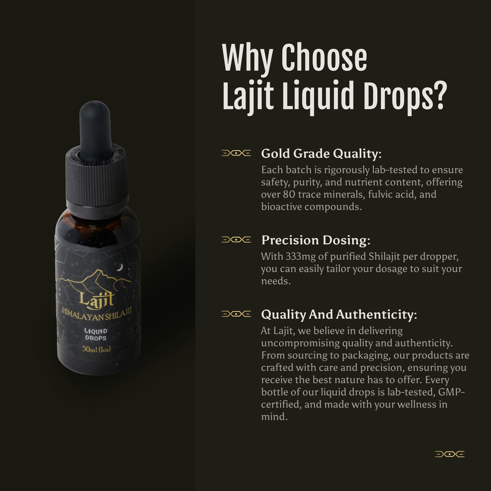 Pouring Lajit Shilajit into tea for convenient daily use