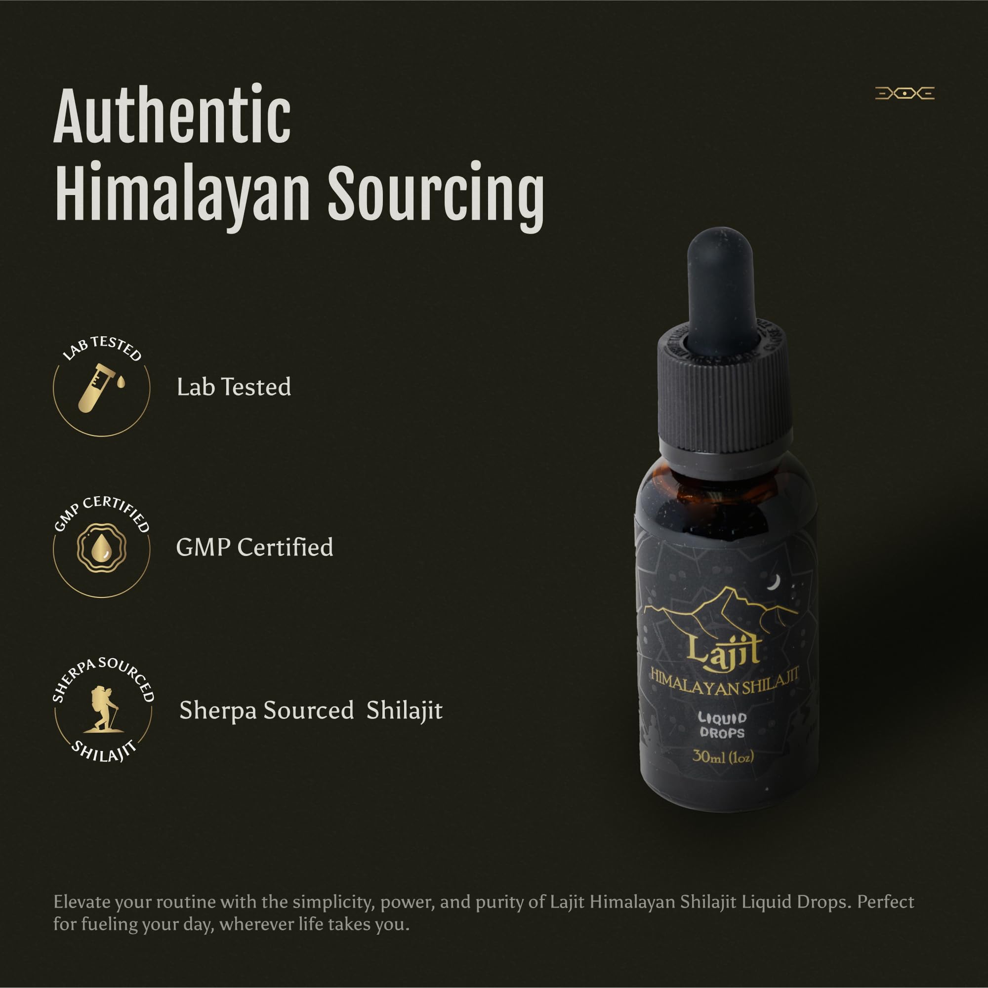 Lajit resin harvest from the Himalayas in amber tones