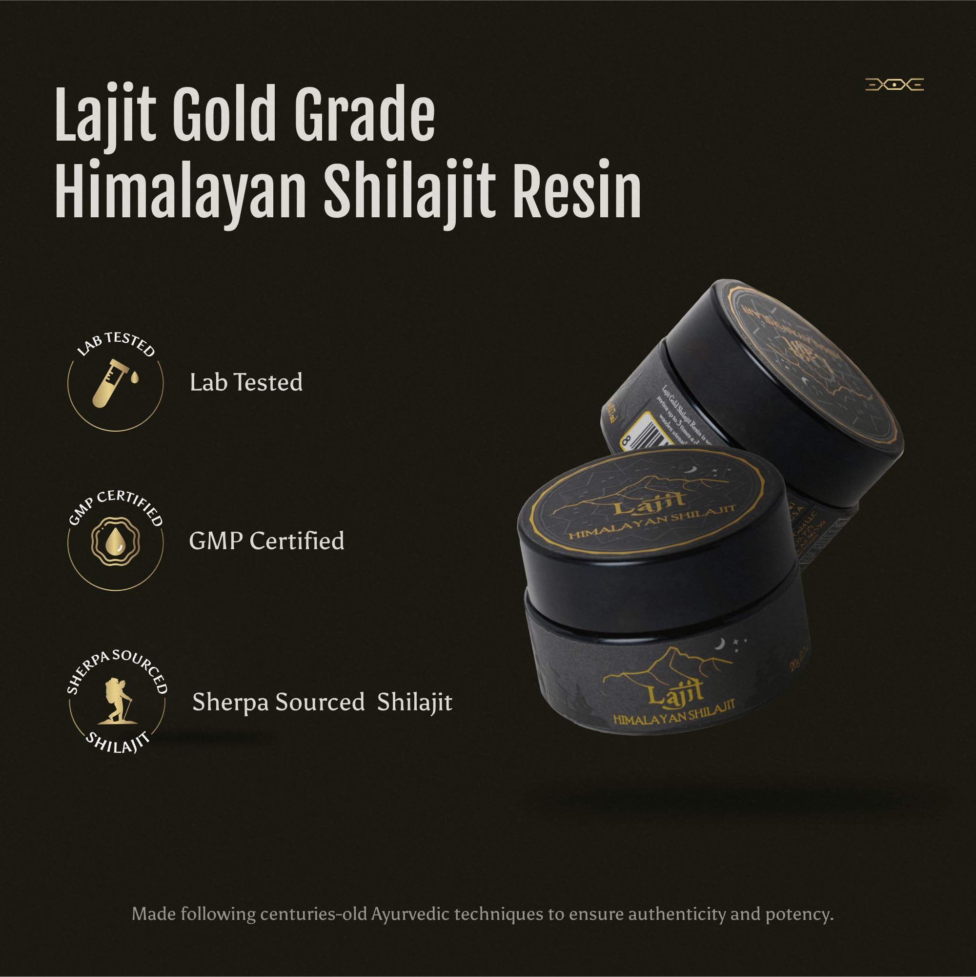 Lajit sun-dried shilajit resin preserving natural nutrients