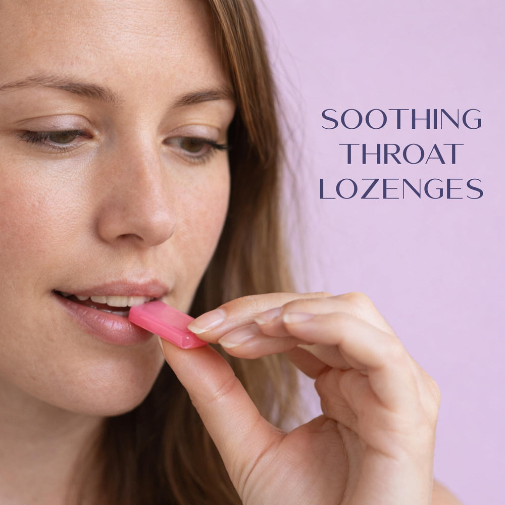Laki Naturals lozenge texture showing throat soothing potential.