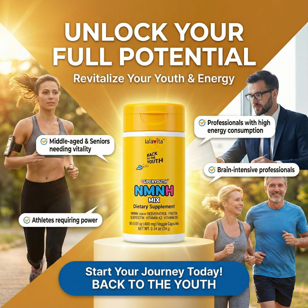 Lalavita SuperYouth vitamin D3 pill underscoring daily vitamin D for bone and mood