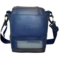 Lamed leather bag with Rove 6 keeps concentrator close during travel.