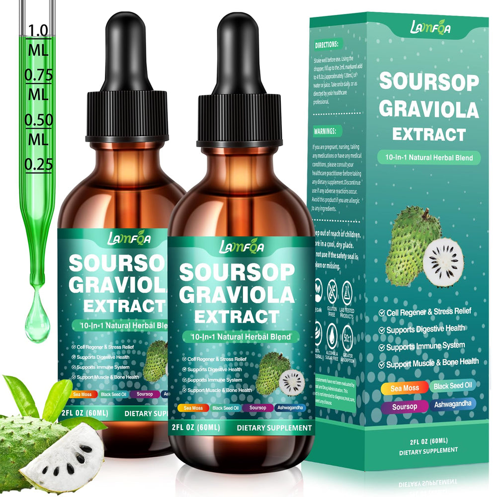 LAMFQA Soursop Bitters 10-in-1 bottle showing convenient daily drops