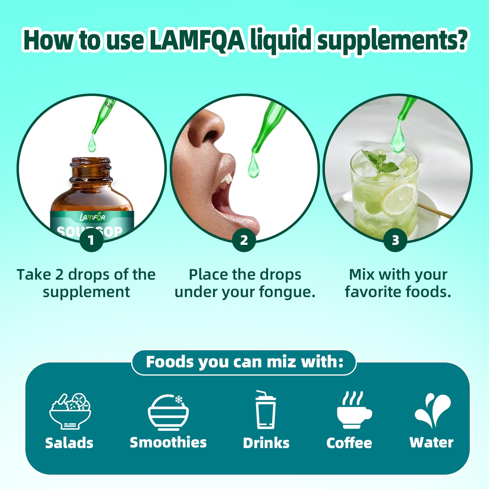 LAMFQA Soursop Bitters Gotu Kola for daily wellness