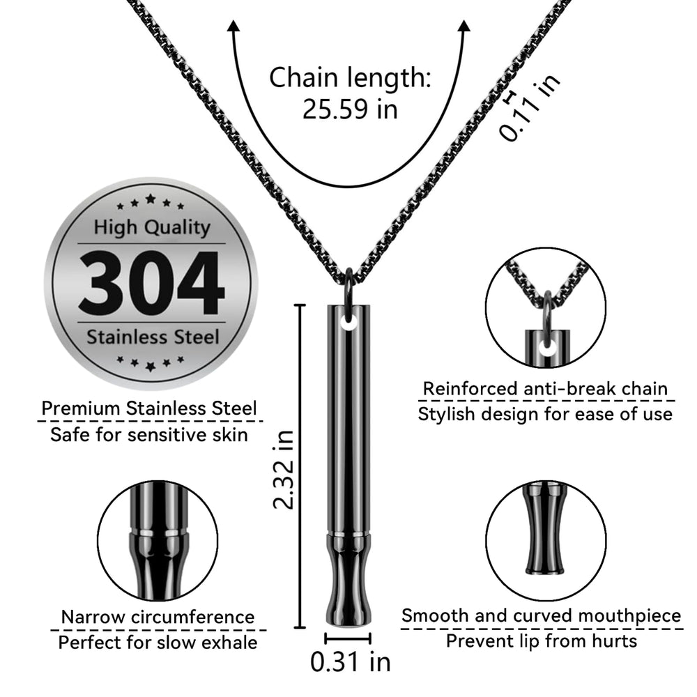 LAMKHOO discreet fidget necklace design aids calm breathing on the go
