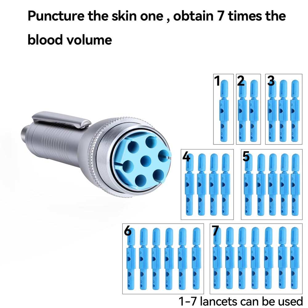 LANBO home-use scene illustrating convenient, discreet blood sampling.
