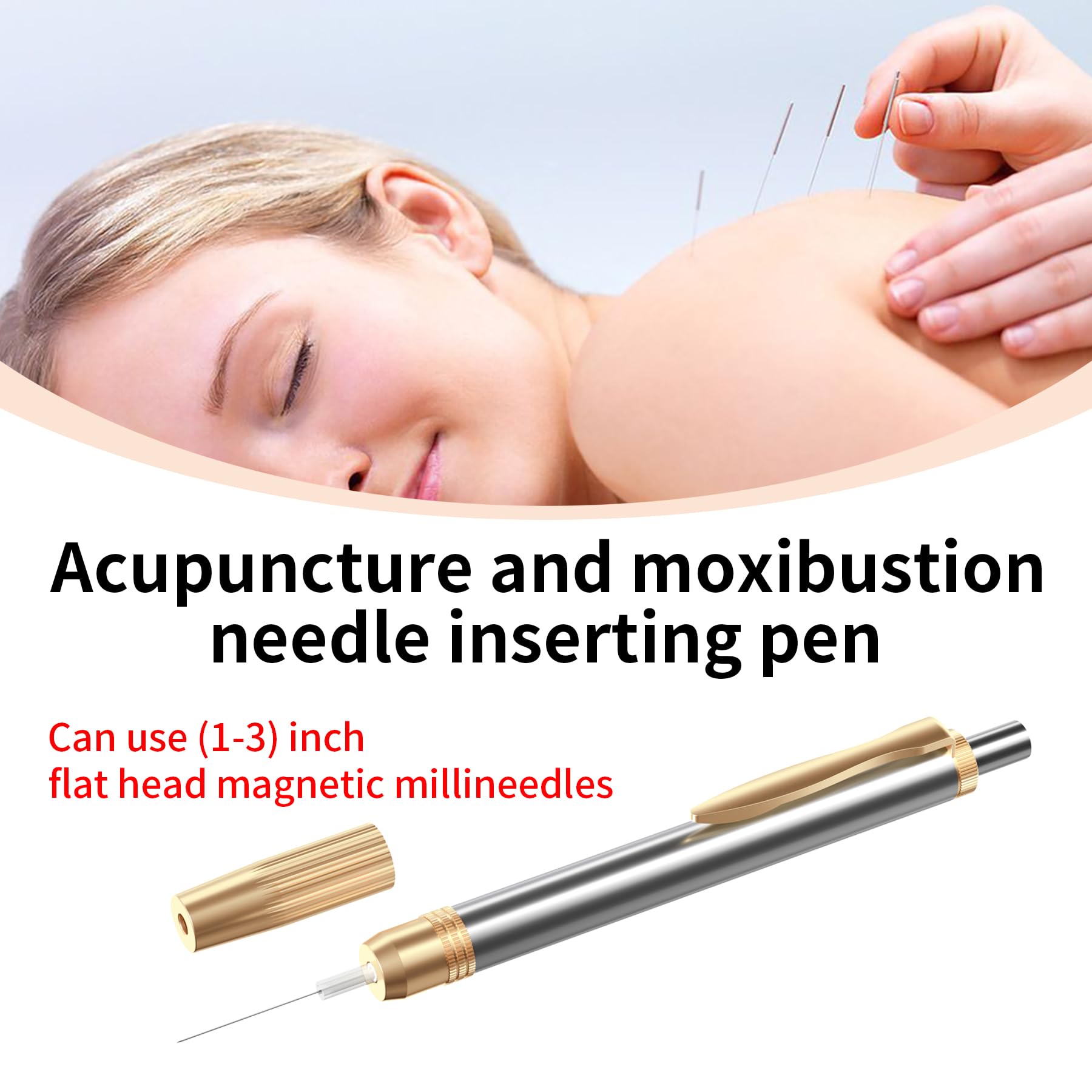 LANBO painless acupuncture needle inserter compatible with moxibustion sessions