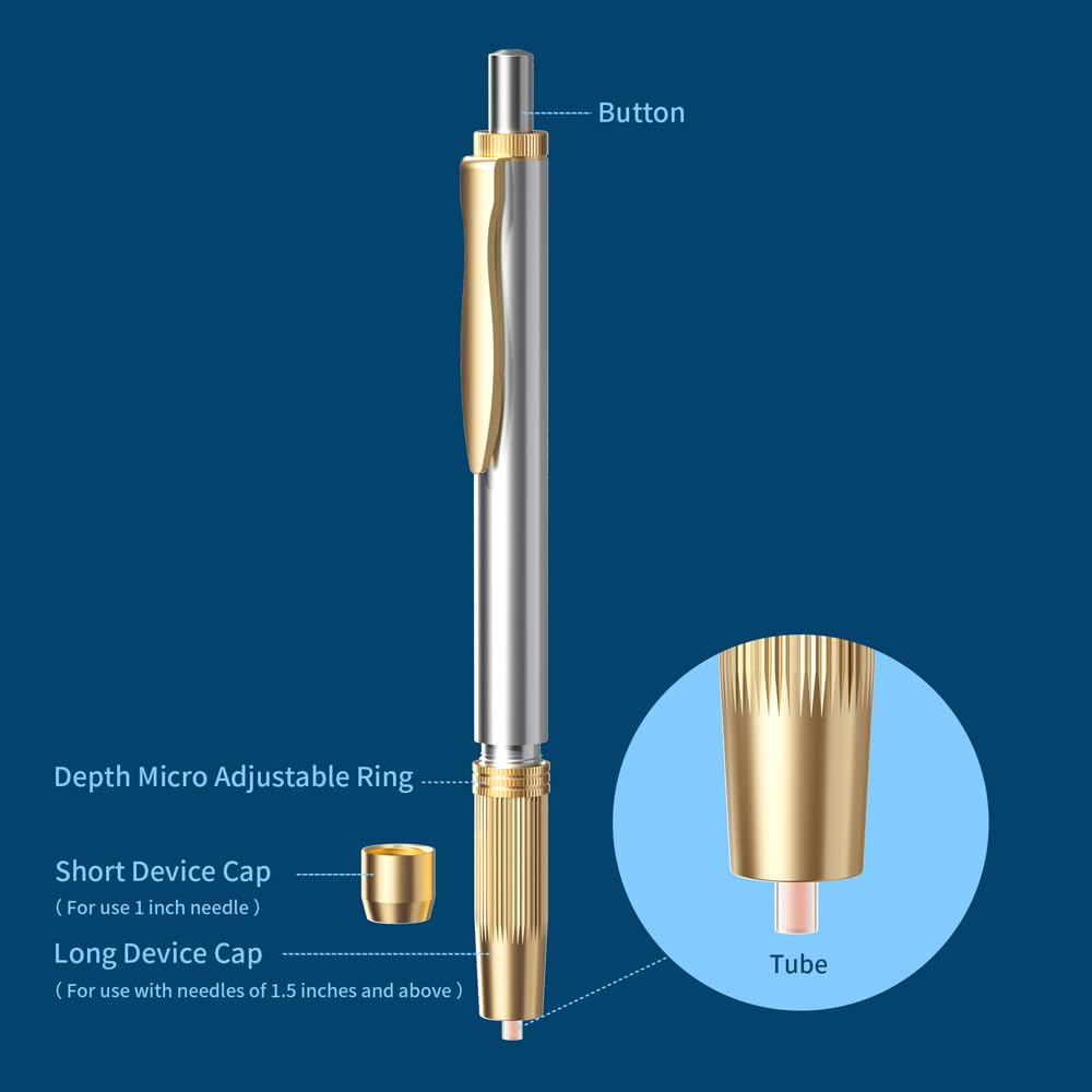 LANBO painless acupuncture needle inserter depth guide supports controlled insertion