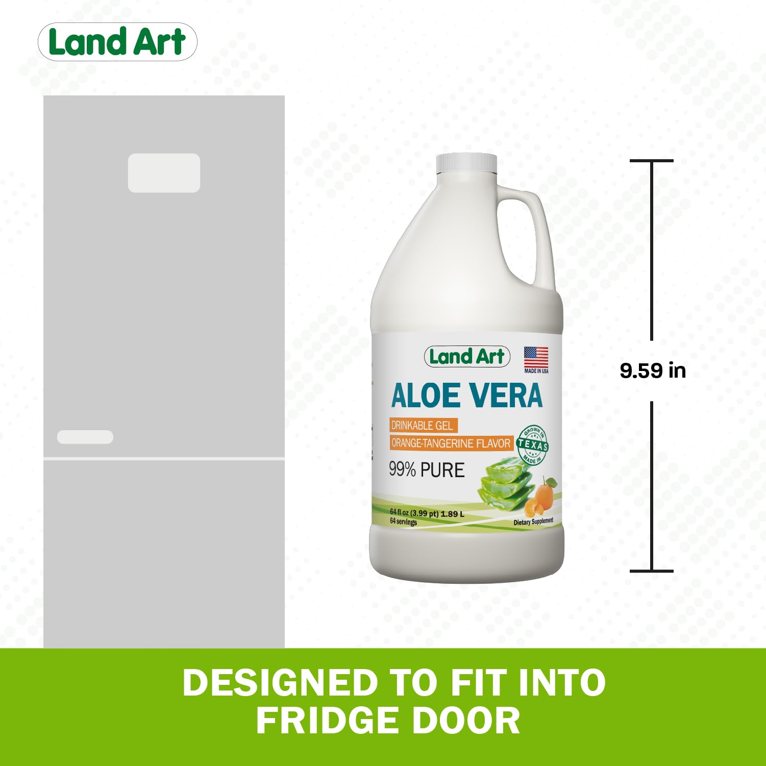 Bottle rack with minimal preservatives note on Land Art packaging