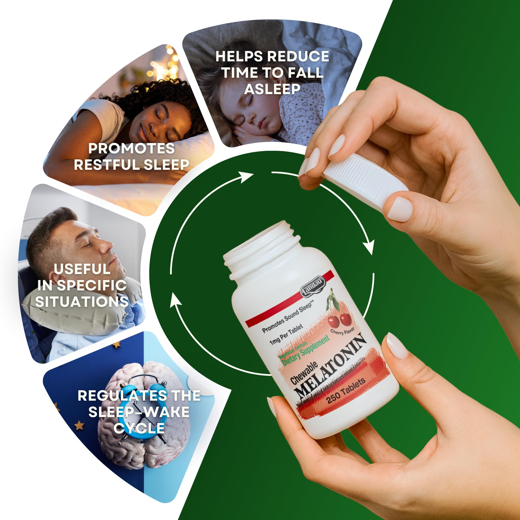 Landau melatonin for all ages—kids, teens, and adults.