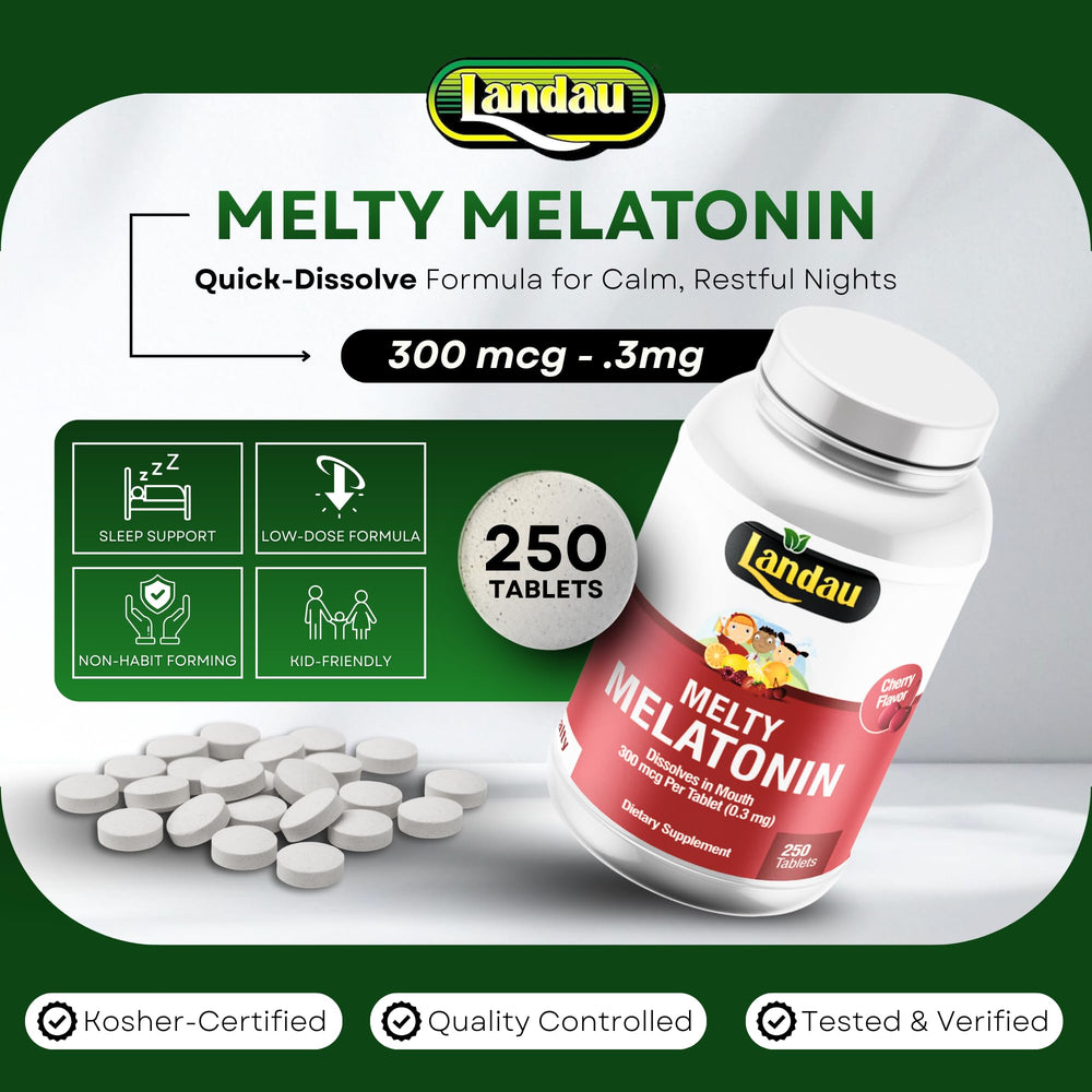 LANDAU melty tablets dissolving quickly in mouth, smooth cherry flavor for fast relaxation