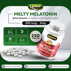 LANDAU melty tablets dissolving quickly in mouth, smooth cherry flavor for fast relaxation