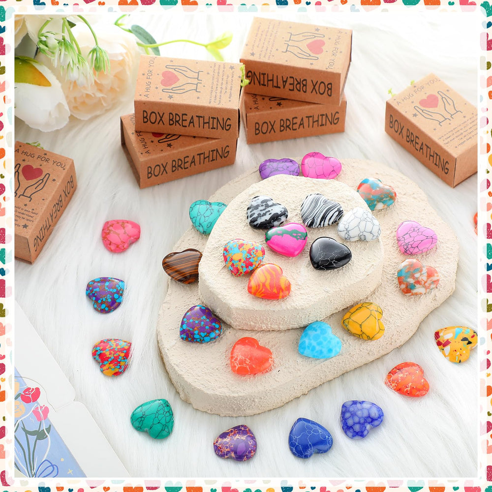 Landical mini heart stones bundled with moss evoke calm moments and tactile appeal.