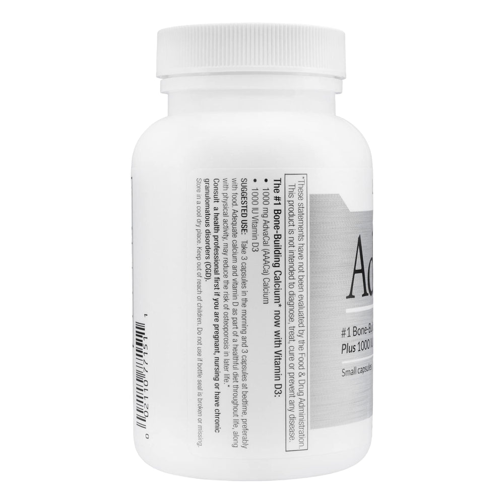 AdvaCAL includes 1000 IU vitamin D3 for absorption support.