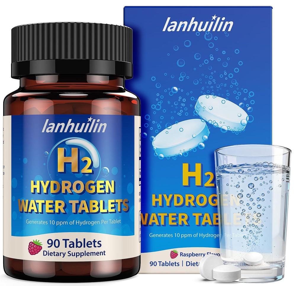 Lanhuilin Raspberry Hydrogen Tablets packaging highlights flavor and convenient daily hydration.