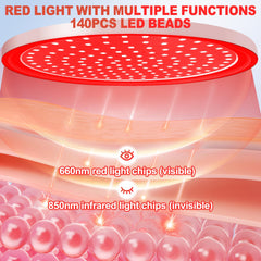 LanSuper red light therapy lamp focused on facial treatment for smoother, refreshed skin.