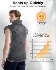 LANVA heating pad offers 6 heat levels for adjustable warmth