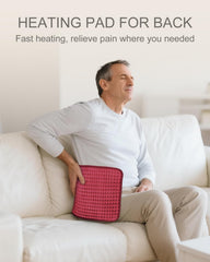 LANVA heating pad with a 9-foot cord for flexible positioning.