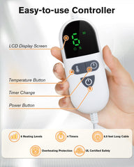 LANVA heating pad auto-off safety feature for worry-free use