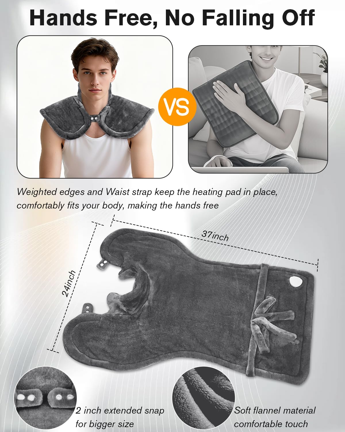 LANVA waist-strap keeps pad securely in place during use
