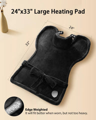 LANVA heating pad with waist strap stays in place for hands-free relief