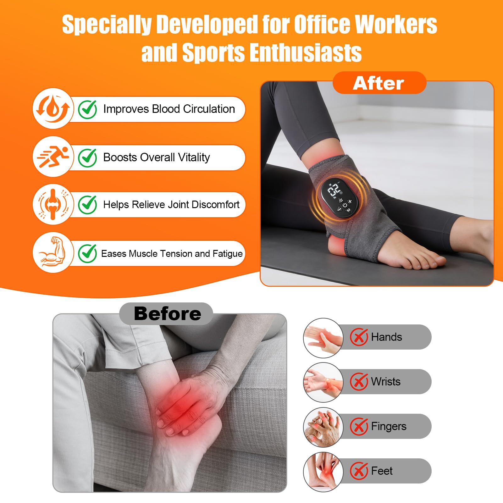 Laokiiy heat levels deliver three warmth options for rapid comfort.