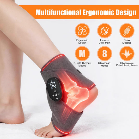 Laokiiy wearable foot-ankle wrap provides versatile therapy for feet, ankles, and calves.