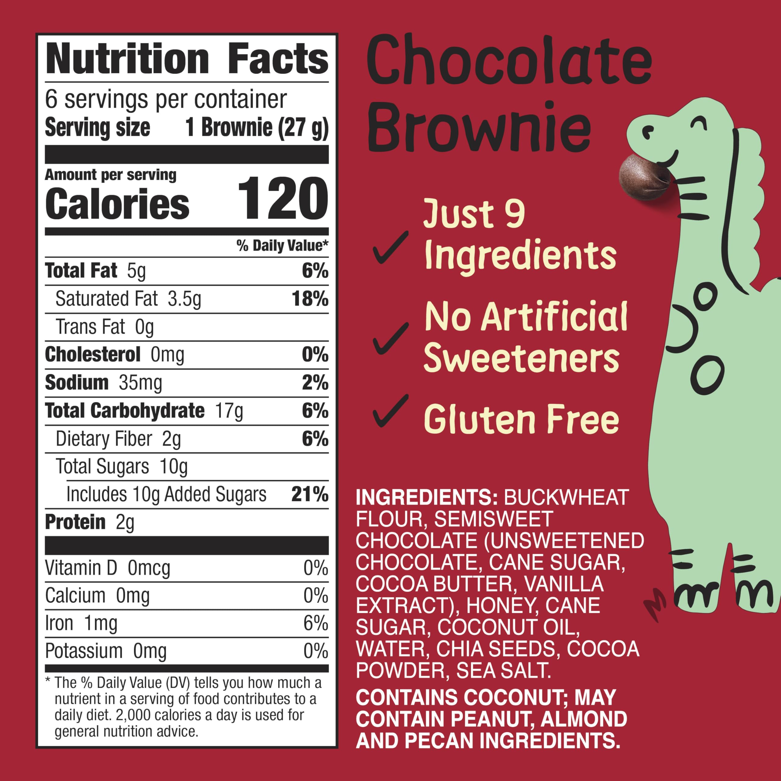 Larabar Kids Bakes chocolate brownie bars close-up showing chewy texture your kid might love.