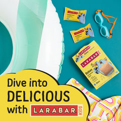 Larabar Kids Bakes Cinnamon Swirl close-up shows cinnamon ribbons.