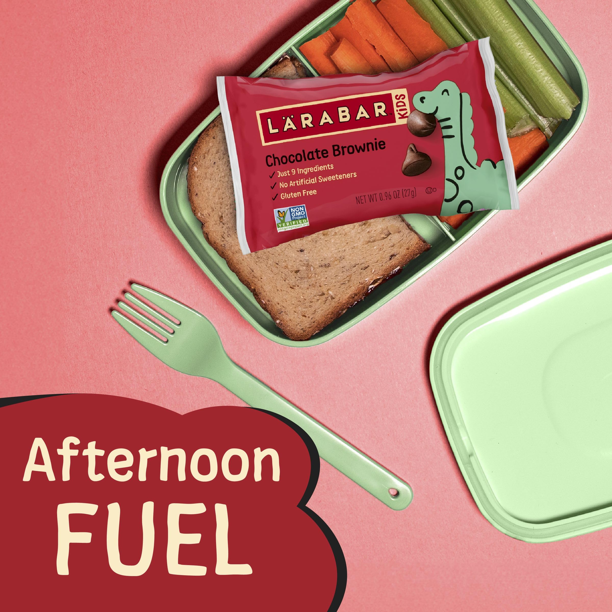 Larabar Kids Bakes in lunchbox illustrates easy school-day snack.