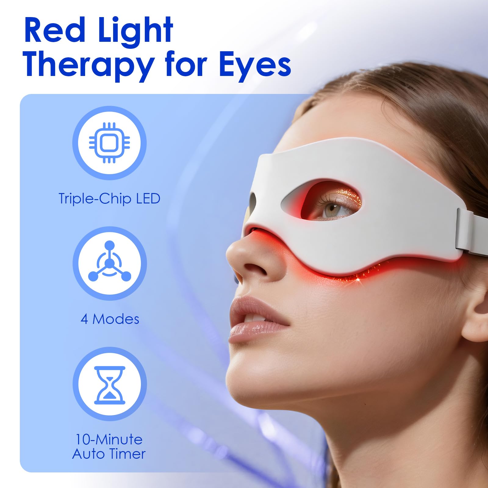 LaseLocks eye mask offers uniform eye-area coverage for consistent results.