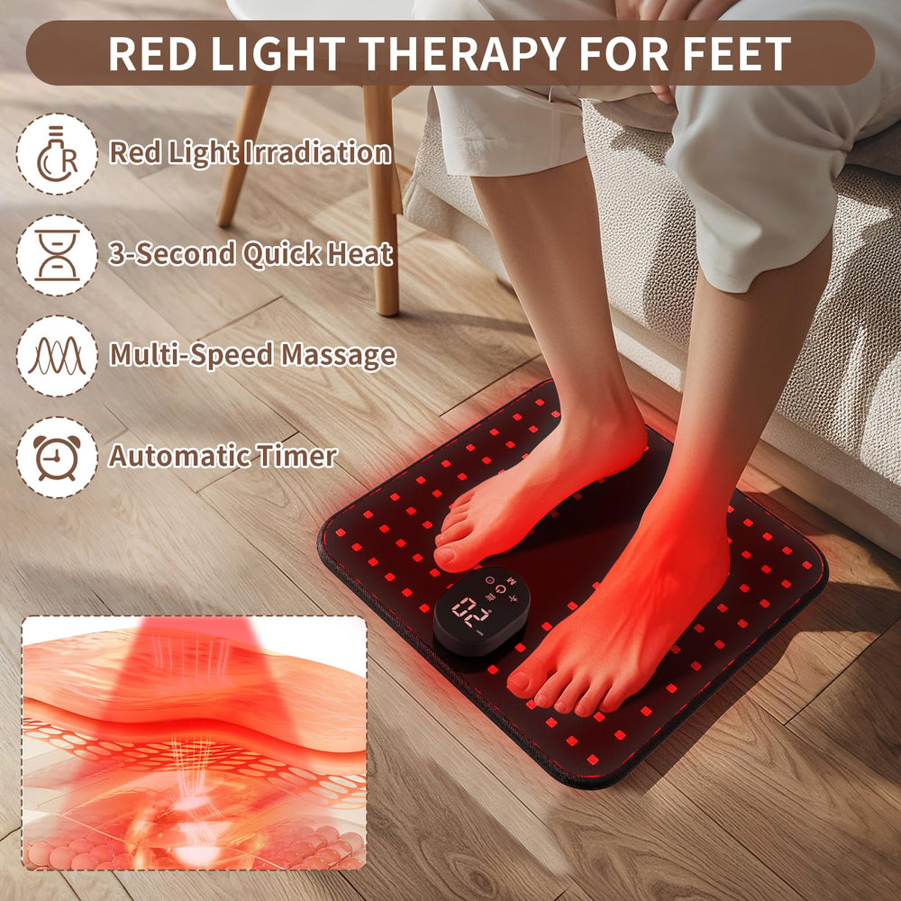 LaseLocks foot mat displaying 8 modes for customizable foot comfort.