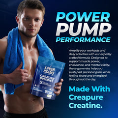 Laser Beams Creatine Gummies being poured for a daily dose