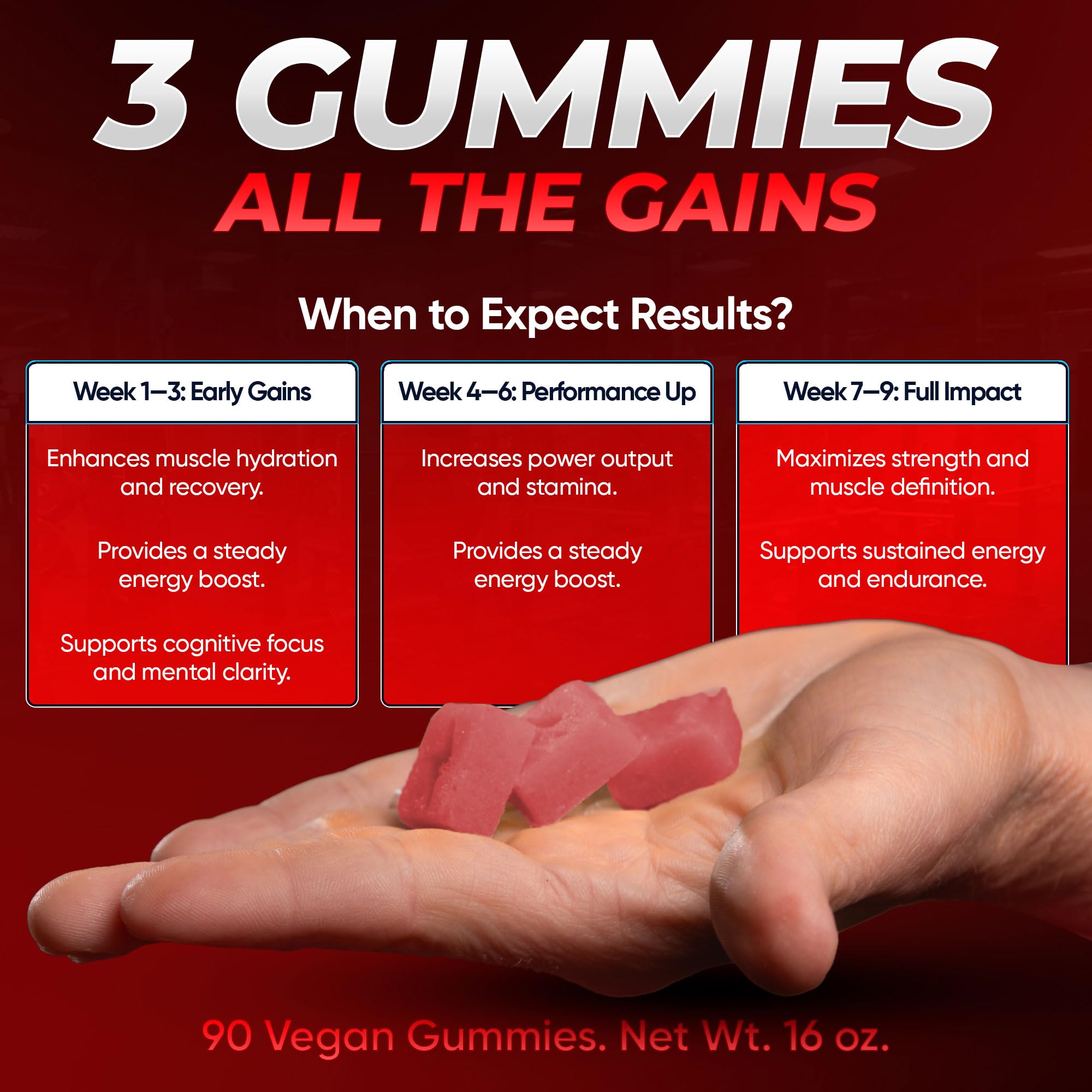 Laser Beams Creatine Gummies nutrition panel highlights 5 g per serving.