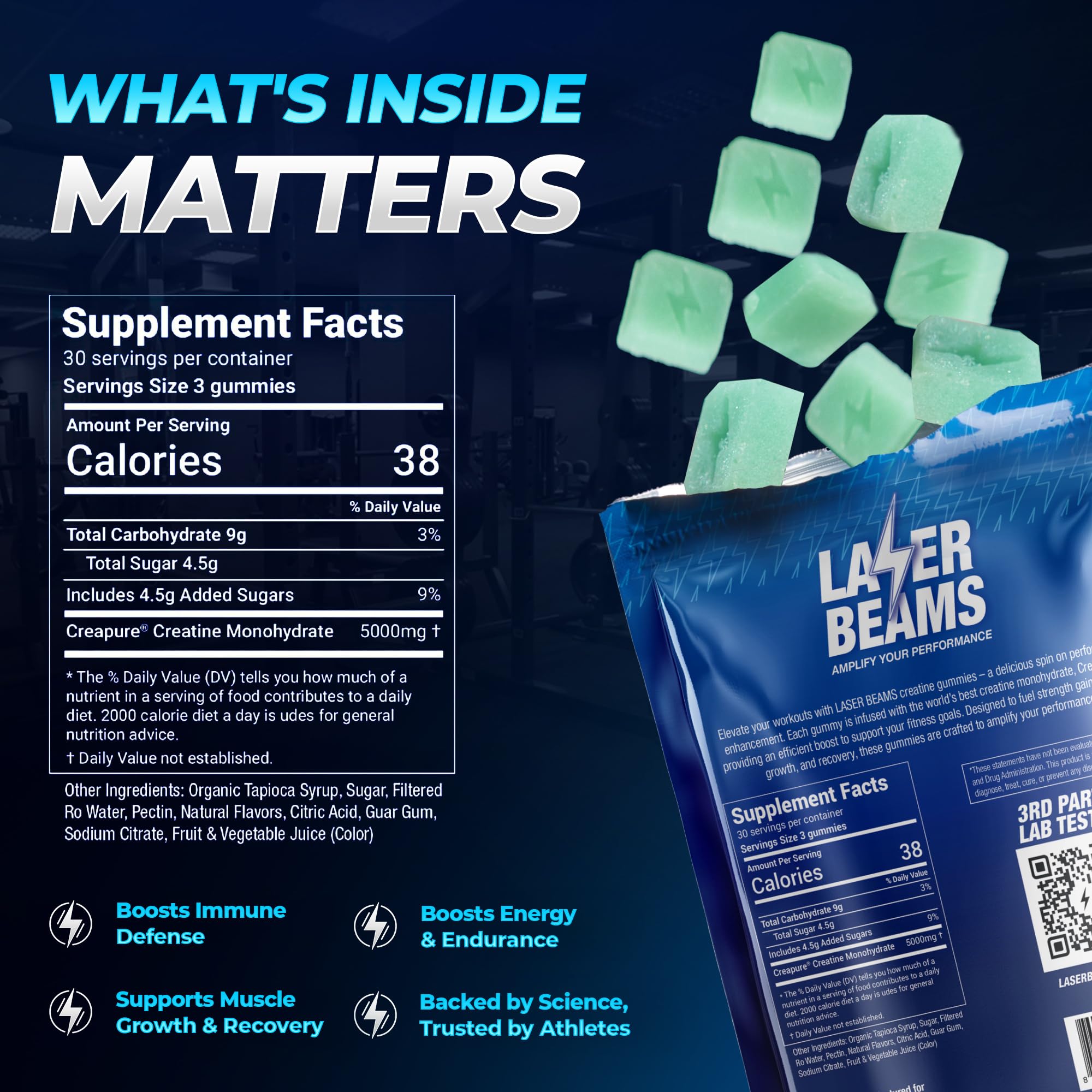 Athlete training with gummies visible beside workout essentials