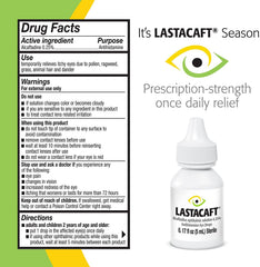 Lastacaft 60-day supply packaging demonstrating value and ongoing allergy relief.