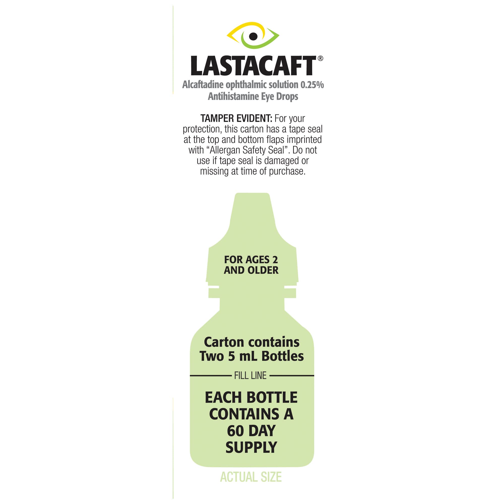 Lastacaft suitable for adults and children 2 and older, shown as a family use scenario.