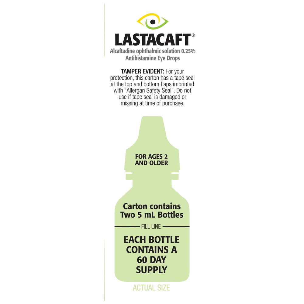 Lastacaft suitable for adults and children 2 and older, shown as a family use scenario.