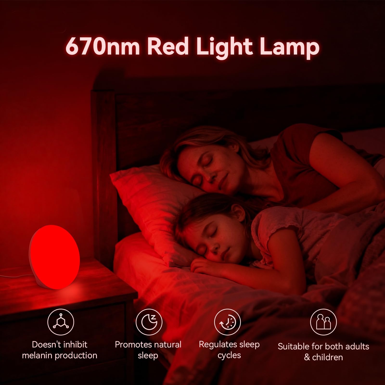 LASTAR 670nm red night light glow creating a calm evening atmosphere