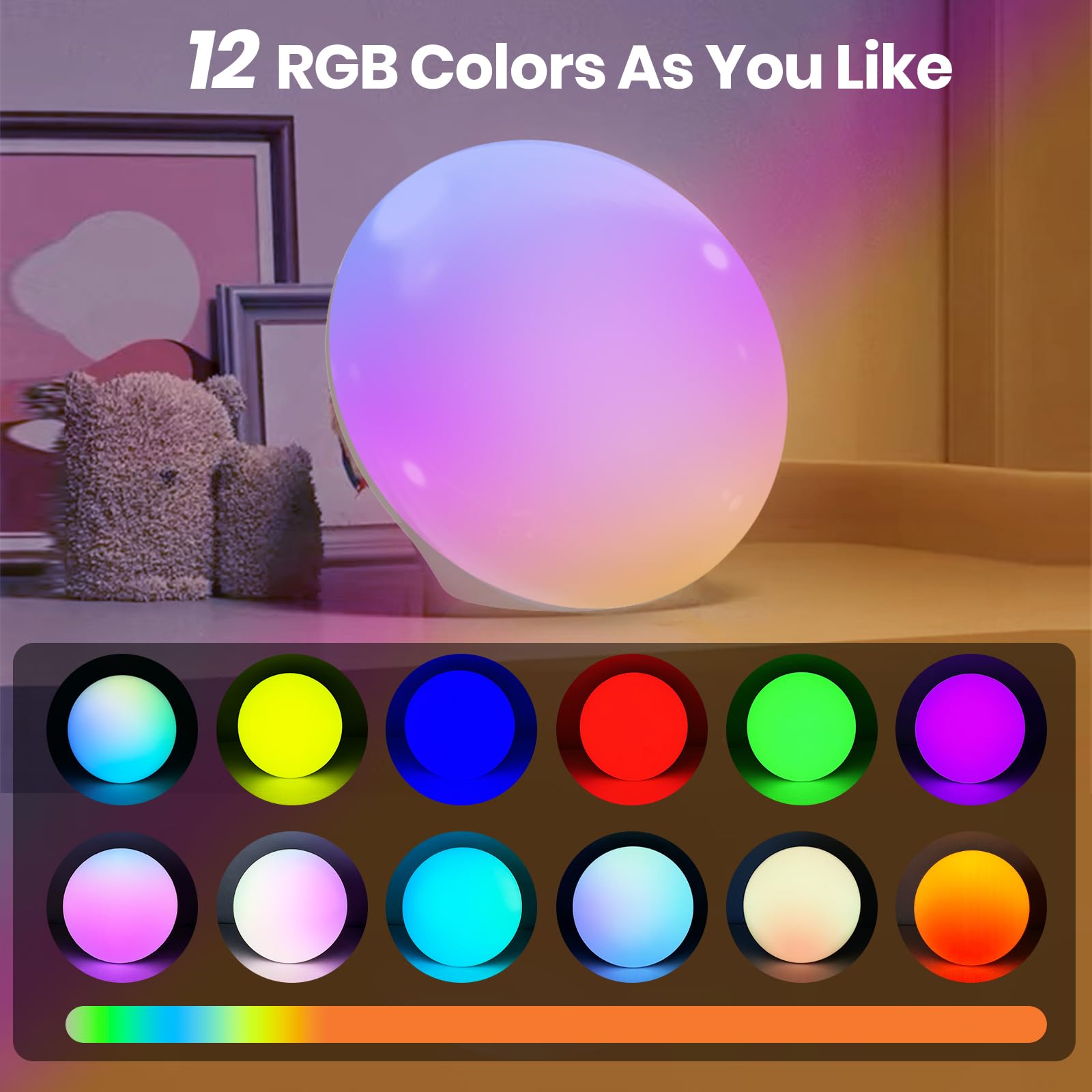 LASTAR Sun Lamp offers 12 RGB colors to craft mood lighting.