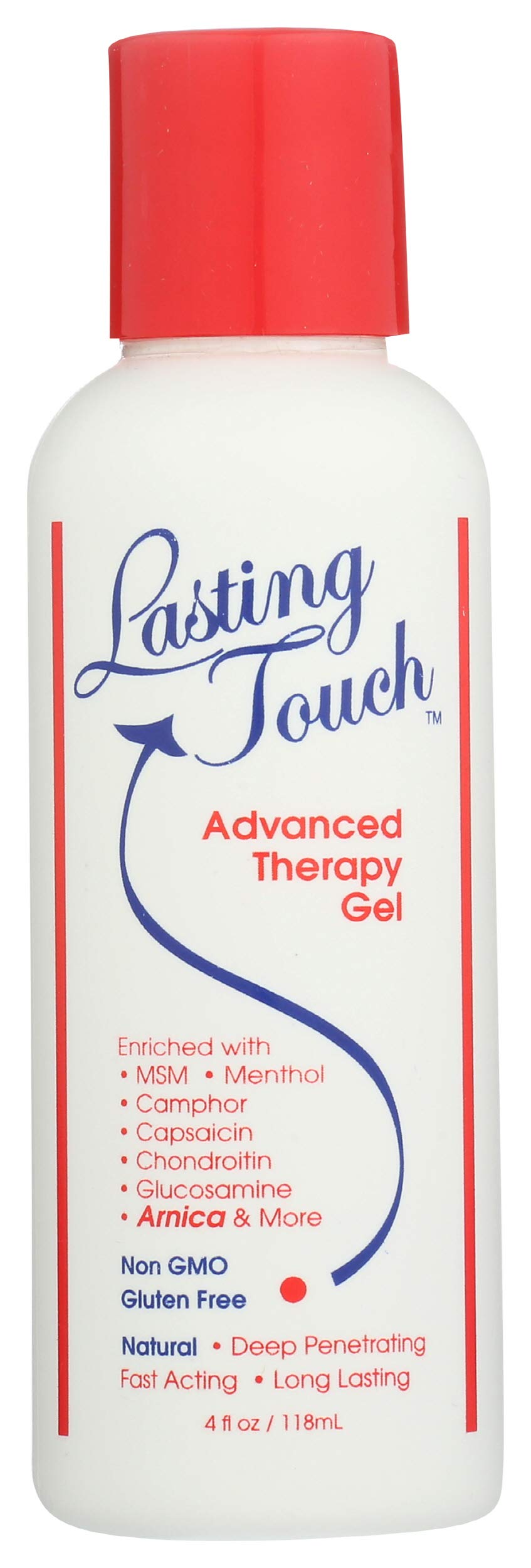 Lasting Touch Advance Therapy Gel bottle front for soothing body care routine.