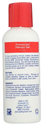 Closeup shows texture of Lasting Touch Advance Therapy Gel for quick absorption.