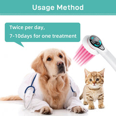 LASWHGDPET dog use case shows comfort during therapy session.