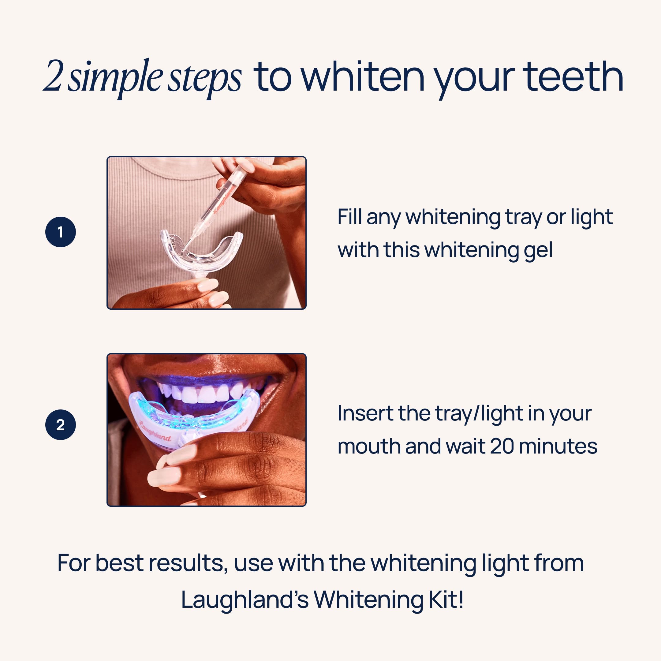 Laughland 3-pack travel-friendly kit for on-the-go whitening touch-ups.