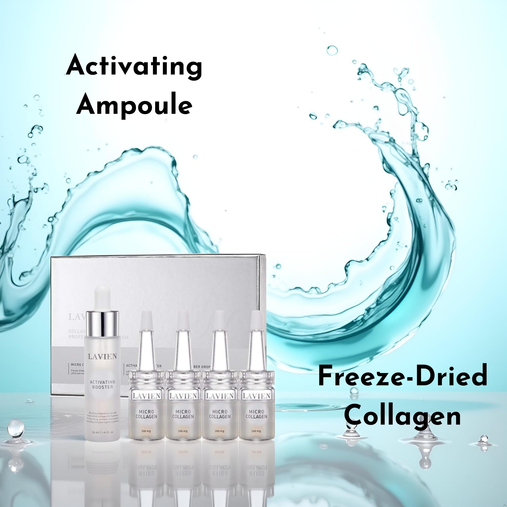 Lavien Collagen Ampoule application on face and neck