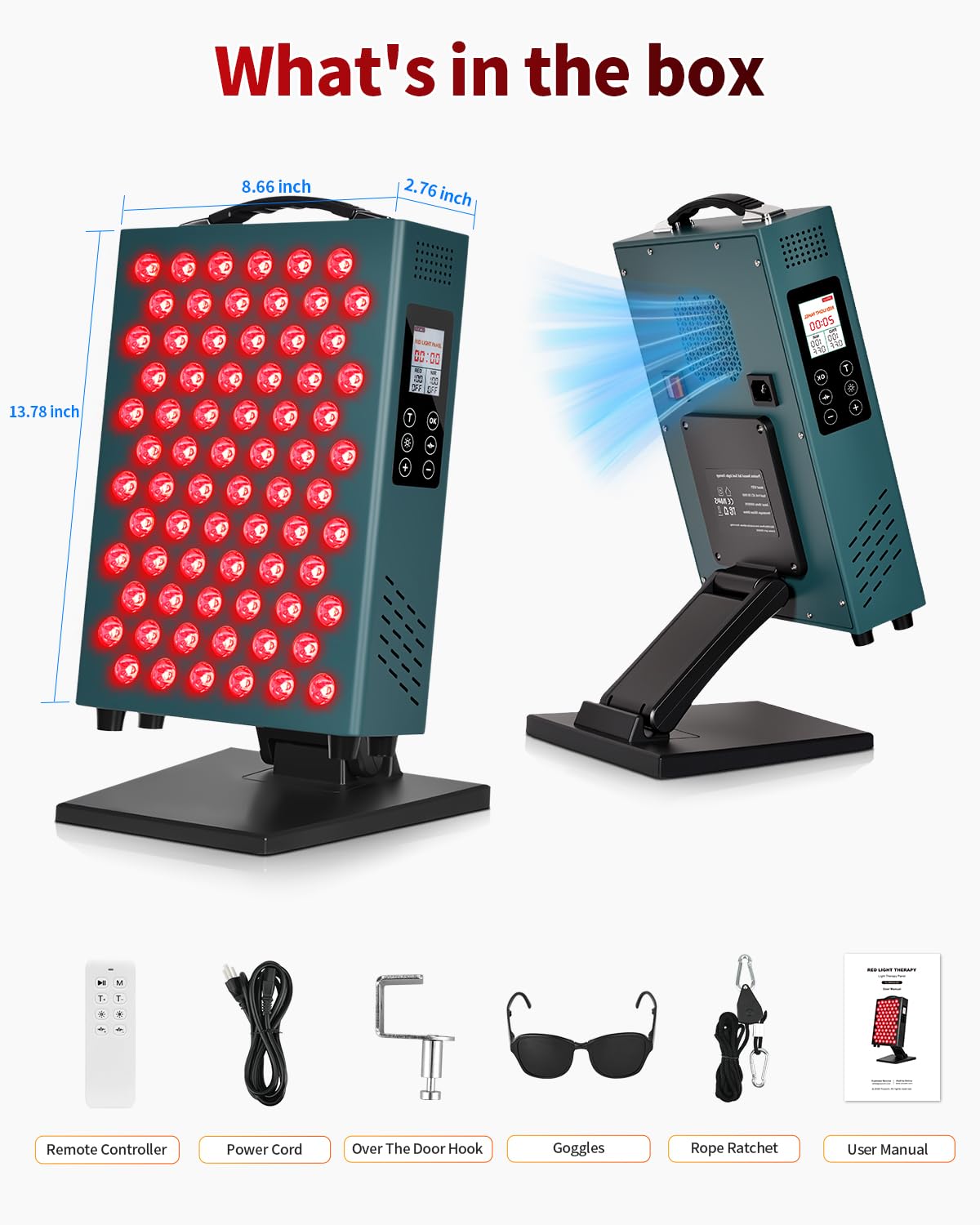 Lawind portable handle provides easy repositioning during use.