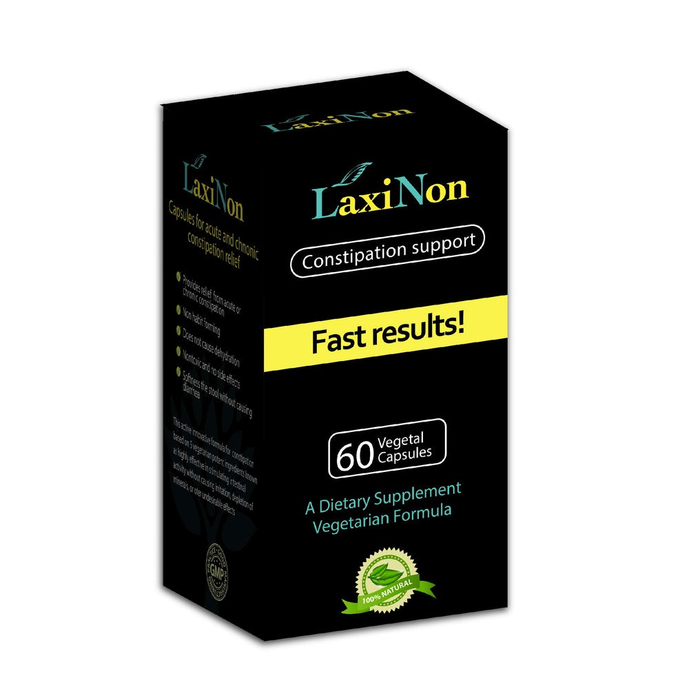 Laxinon herbal blend label emphasizing digestion support.